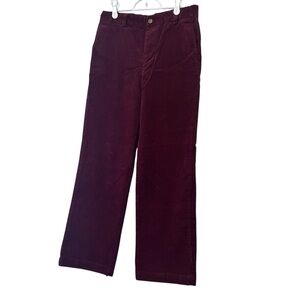 Vineyard Vines boys maroon Red Corduroy Pants sz 14 adj waist